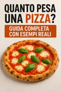 peso totale di un apizza